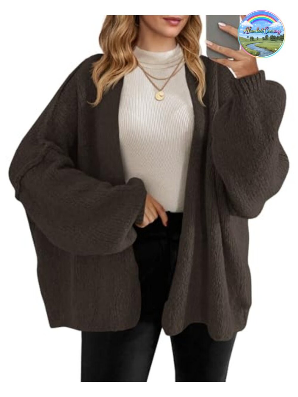 Oversized Open Front Chunky Knit Cardigan Sweater